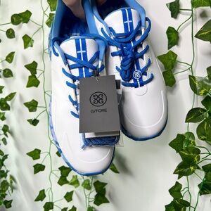 G/FORE White and Blue Sneakers